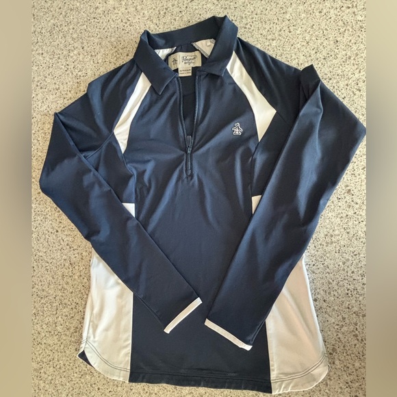 Penguin ladies quarter zip long sleeved top - Picture 7 of 9